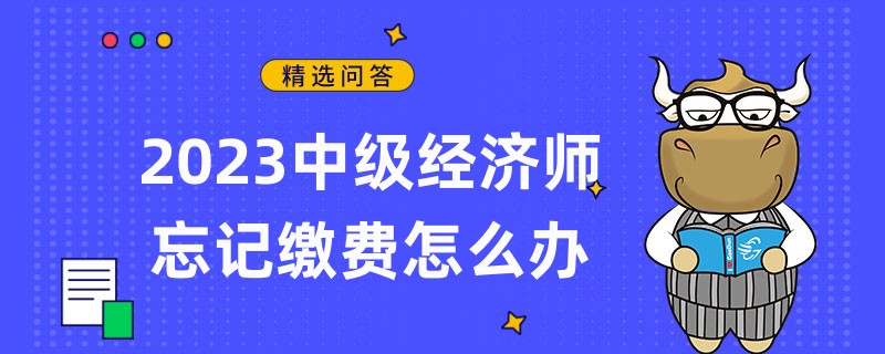 2023中級(jí)經(jīng)濟(jì)師忘記繳費(fèi)怎么辦